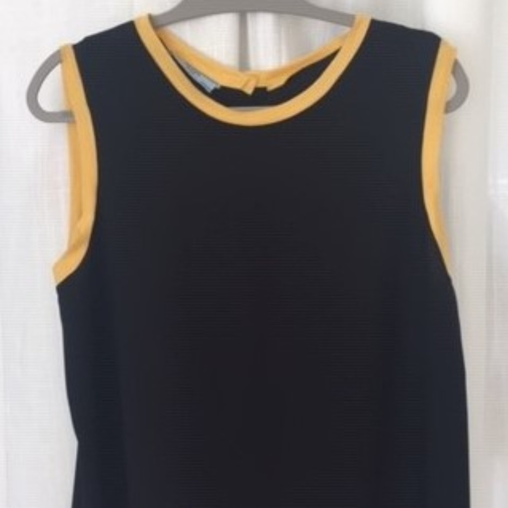 Prada Black/Yellow Sleeveless Blouse - Size 10